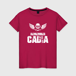 Футболка хлопковая женская Remember Cadia - Warhammer, цвет: маджента