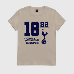 Футболка хлопковая женская FC Tottenham 1882, цвет: миндальный