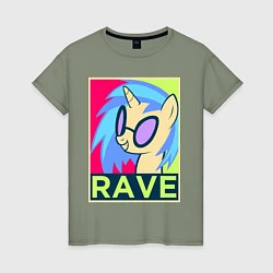 Женская футболка DJ Pon-3 RAVE