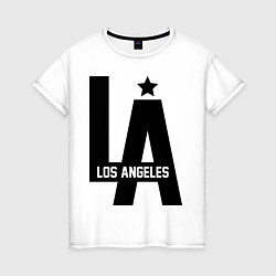 Футболка хлопковая женская Los Angeles Star, цвет: белый