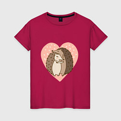 Женская футболка Влюбленные ёжики
