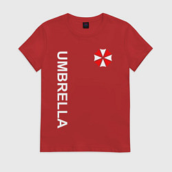 Футболка хлопковая женская UMBRELLA CORP, цвет: красный