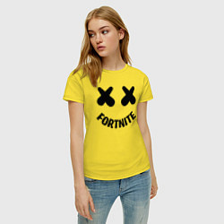 Футболка хлопковая женская FORTNITE x MARSHMELLO, цвет: желтый — фото 2