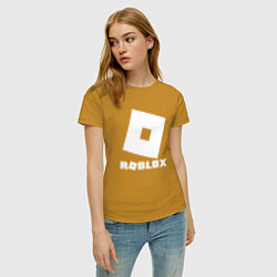 Футболка хлопковая женская ROBLOX, цвет: горчичный — фото 2