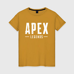 Футболка хлопковая женская Apex Legends, цвет: горчичный