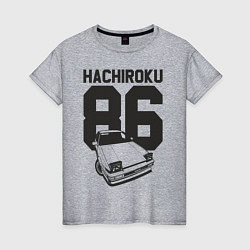 Футболка хлопковая женская Toyota AE86 Hachiroku, цвет: меланж