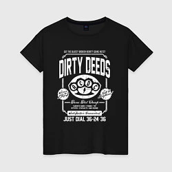 Футболка хлопковая женская AC/DC: Dirty Deeds, цвет: черный