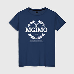 Футболка хлопковая женская MGIMO, цвет: тёмно-синий