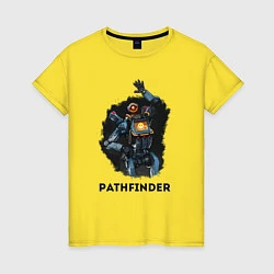 Футболка хлопковая женская Apex Legends: Pathfinder, цвет: желтый
