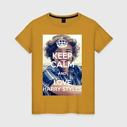 Женская футболка Keep Calm & Love Harry Styles
