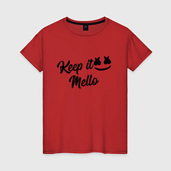 Футболка хлопковая женская Keep it Mello, цвет: красный