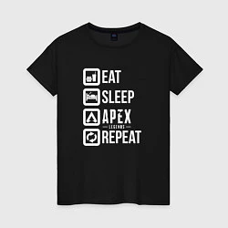 Женская футболка Eat, Sleep, Apex, Repeat