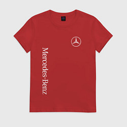 Футболка хлопковая женская MERCEDES-BENZ, цвет: красный