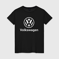 Футболка хлопковая женская VOLKSWAGEN, цвет: черный