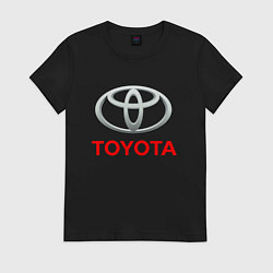 Футболка хлопковая женская TOYOTA, цвет: черный