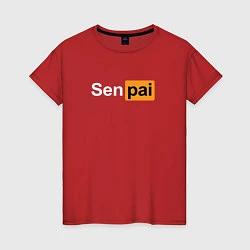 Женская футболка Senpai: Pornhub Style
