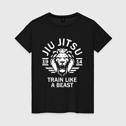 Футболка хлопковая женская Jiu Jitsu, цвет: черный