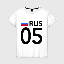 Футболка хлопковая женская RUS 05, цвет: белый