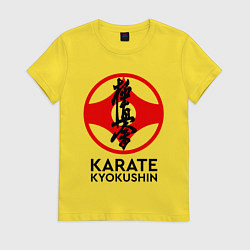Футболка хлопковая женская Karate Kyokushin, цвет: желтый