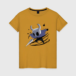 Футболка хлопковая женская Hollow Knight, цвет: горчичный