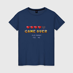 Женская футболка Game over pixels