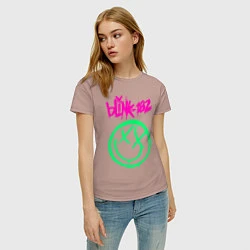 Футболка хлопковая женская BLINK-182, цвет: пыльно-розовый — фото 2