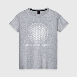 Футболка хлопковая женская BRING ME THE HORIZON, цвет: меланж