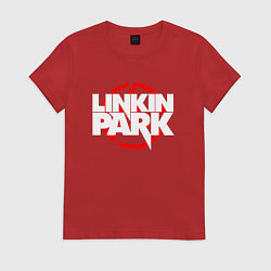 Футболка хлопковая женская LINKIN PARK, цвет: красный