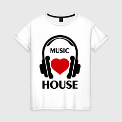 Женская футболка House Music is Love