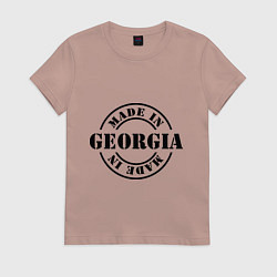Футболка хлопковая женская Made in Georgia (сделано в Грузии), цвет: пыльно-розовый