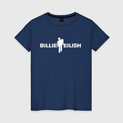Футболка хлопковая женская BILLIE EILISH: Black Fashion, цвет: тёмно-синий