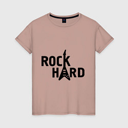 Женская футболка Rock hard