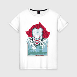 Футболка хлопковая женская Pennywise, цвет: белый