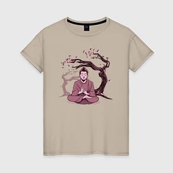 Женская футболка Будда Сакура