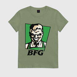 Футболка хлопковая женская BFG, цвет: авокадо