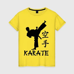 Футболка хлопковая женская Karate craftsmanship, цвет: желтый