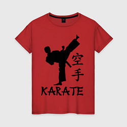 Футболка хлопковая женская Karate craftsmanship, цвет: красный