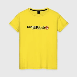 Футболка хлопковая женская UMBRELLA CORP, цвет: желтый