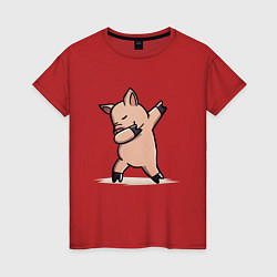 Женская футболка Dabbing Pig