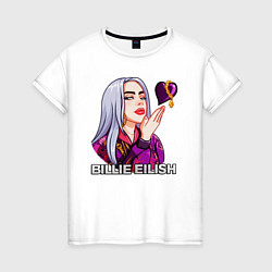 Футболка хлопковая женская BILLIE EILISH, цвет: белый