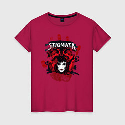 Футболка хлопковая женская Stignata, цвет: маджента