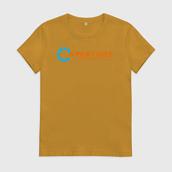 Футболка хлопковая женская Aperture Laboratorie, цвет: горчичный