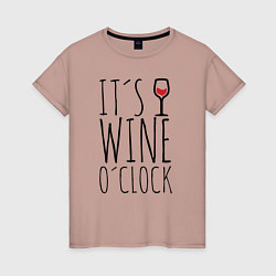 Женская футболка Wine O'clock