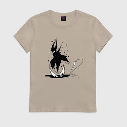Футболка хлопковая женская Hollow Knight, цвет: миндальный