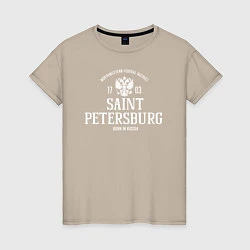 Женская футболка Санкт-ПетербургBorn in Russia