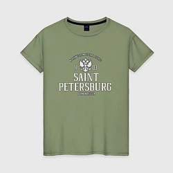 Женская футболка Санкт-ПетербургBorn in Russia