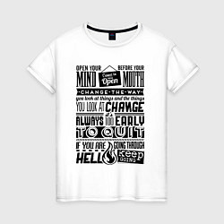 Женская футболка Крутые цитаты на английском