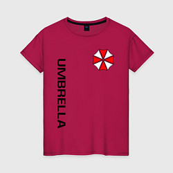 Футболка хлопковая женская UMBRELLA CORP, цвет: маджента