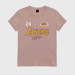 Футболка хлопковая женская KOBE BRYANT АВТОГРАФ, цвет: пыльно-розовый