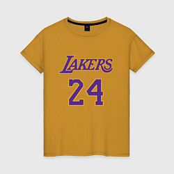 Футболка хлопковая женская Lakers 24, цвет: горчичный